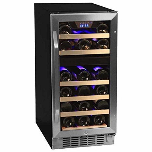 EdgeStar Dual-Zone Stainless Steel Built-In Wine Cooler